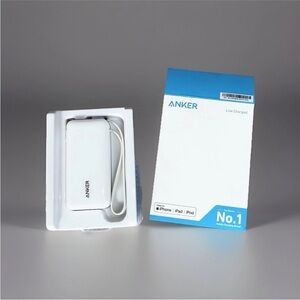 Anker Portable power bank charger plug in Apple lightning cable built in